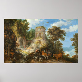 Voo para o Egito, Roelandt Savery Fine Art Poster