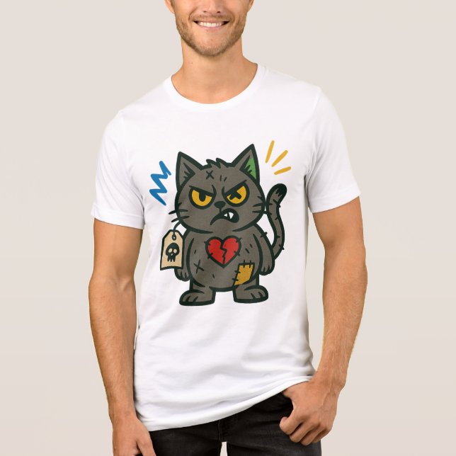 Voodoo Cat - Design de Cartoon Grumpy Charm (Frente)