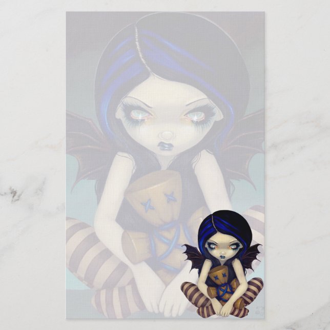 "Voodoo" em artigos de papelaria azuis (Frente)