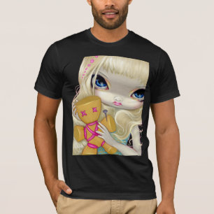 Voodoo na camisa feericamente gótico cor-de-rosa