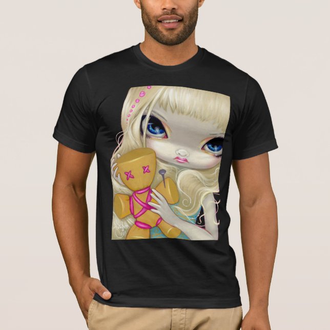 Voodoo na camisa feericamente gótico cor-de-rosa (Frente)