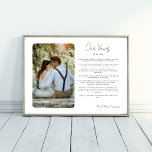 Voos de Casamento com Impressão de Presente de Ani<br><div class="desc">Celebre seus momentos especiais com nossos votos personalizados de casamento com o Impressão de fotos. Este elegante poster de casamento faz um presente de casamento ideal, um presente de aniversário de 1rua, ou guarde. Carregue sua foto favorita de casamento para ser transformada em um estilo elegante e minimalista que complementa...</div>