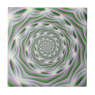 Vortex cor-de-rosa e verde do azulejo