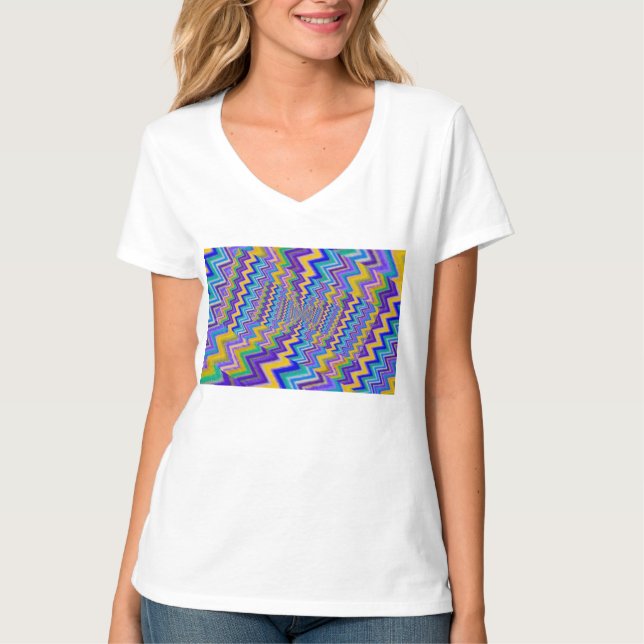 vórtice multicolor em camiseta (Frente)