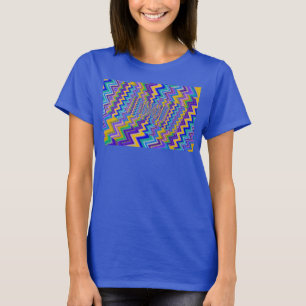 vórtice multicolorido na camiseta