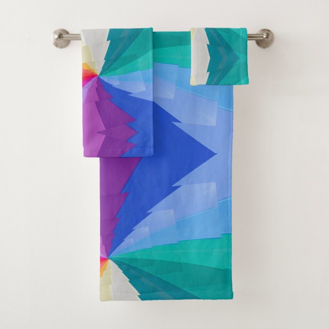 vórtice multicolorido no conjunto de toalhas de ba (Insitu)