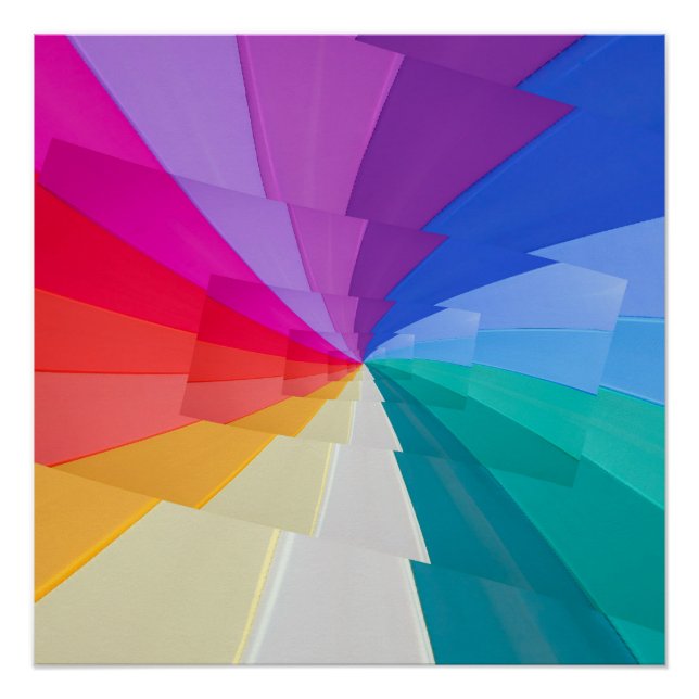 vórtices multicoloridos em pôsteres brilhantes (Frente)