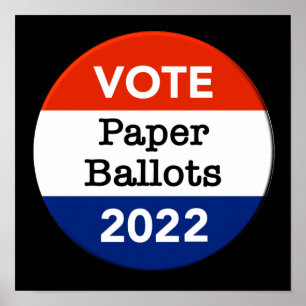 Votação Em Papel - Poster de Eleições 2022