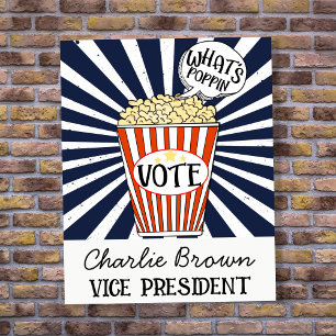 votação na sala de aula de poster Popcorn votaç