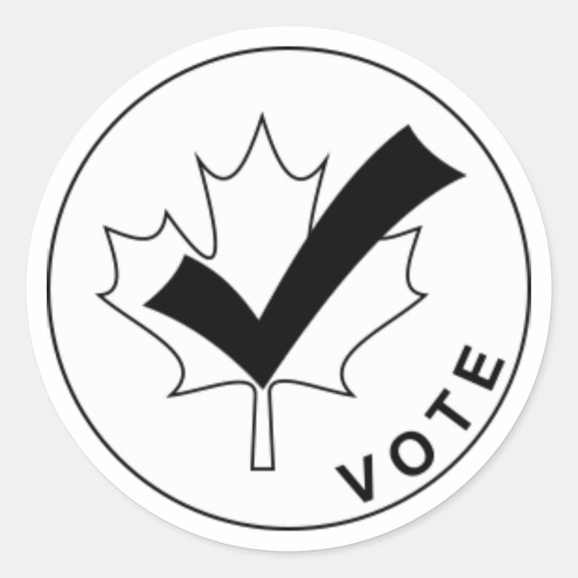 Votar adesivos do Canadá - Preto (Frente)