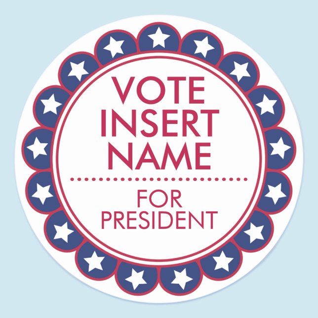 Votar Adesivos redondos de 3" personalizáveis (MISOOK Round Vote Election Campaign Stickers)