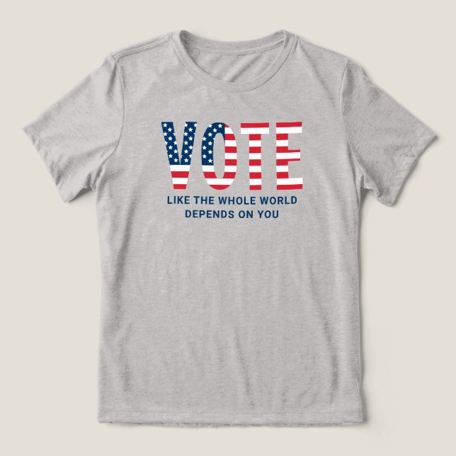 Votar como o mundo inteiro depende de vocês mulher (Design frontal)