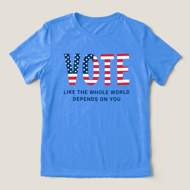 Votar como o mundo inteiro depende de vocês mulher (Design frontal)