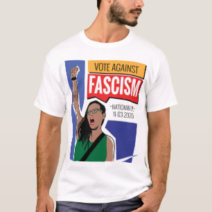 Votar contra a camiseta do homem fascista