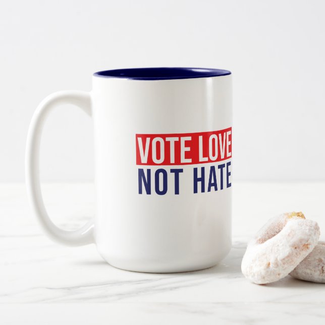 Votar não odiar a caneca de café com dois tons (Com Donut)