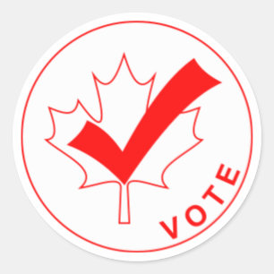 Votar os adesivos do Canadá - RED