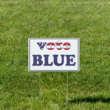 Vote Blue - Tipografia da bandeira americana