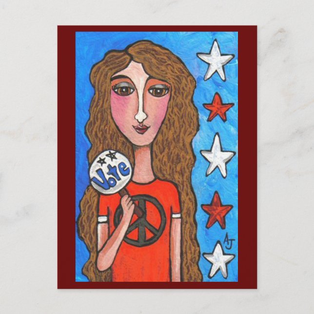 VOTE - cartão postal americano (Frente)