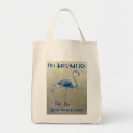 Vote Harris 2024 Blue Flamingo com Pearls Bolsa