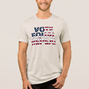 Vote Igual Repita Gráfico da Bandeira dos EUA Patr