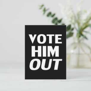 "Vote nele" preto branco - cartão postal