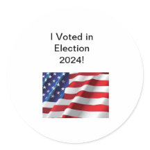 Votei nas eleições de 2024! Adesivo
