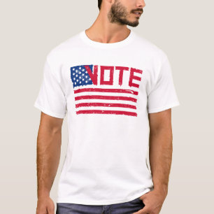 Votem com a bandeira dos EUA. Camiseta