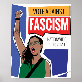 Voto contra a Poster do fascismo
