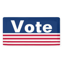 Voto Vermelho Patriótico Branco e Azul