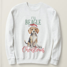 Vou Beagle para a camiseta de Natal