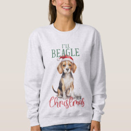 Vou Beagle para a camiseta de Natal