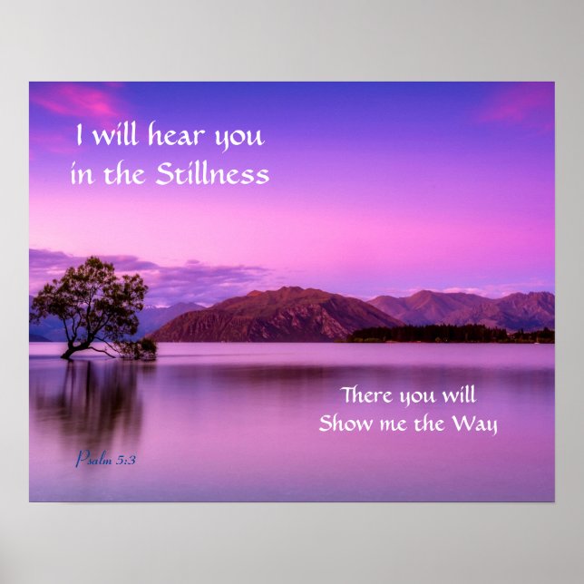 Vou ouvi-lo na Poster de Stillness Purple (Frente)