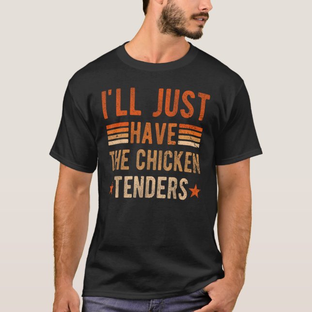 Vou Só Ter A Camiseta De Tiras De Frango, frango (Frente)
