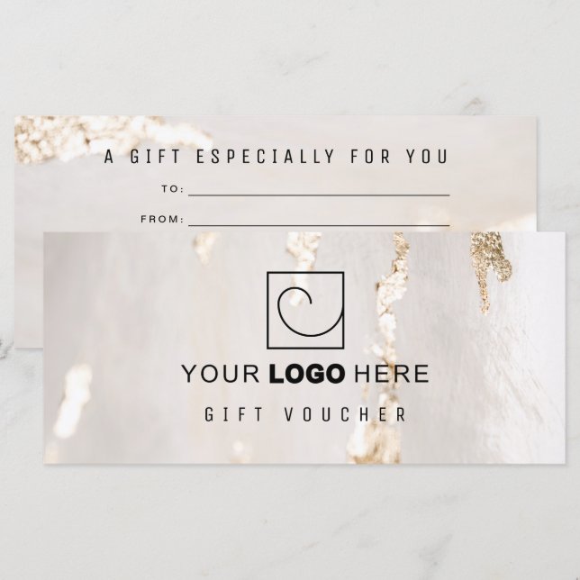 Voucher/Certificado de Presente Moderno e Sofistic (Frente/Verso)