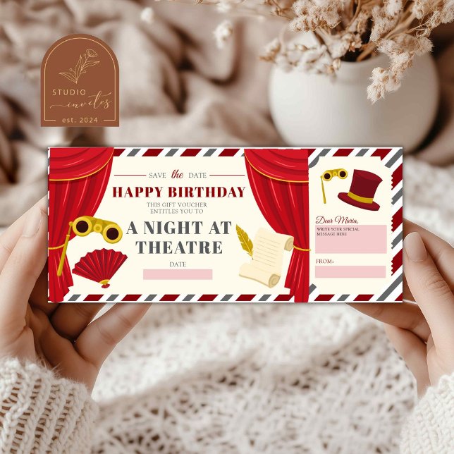 Voucher de aniversário do Night Theatre (Criador carregado)