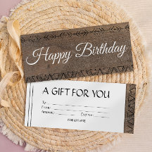 Voucher de cartão de presente com aparência de mad