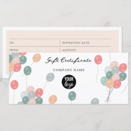 Voucher de Certificado de Oferta de Logotipo Comer