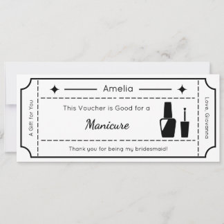 Voucher de Presente, Cartão de Bilhete de Presente