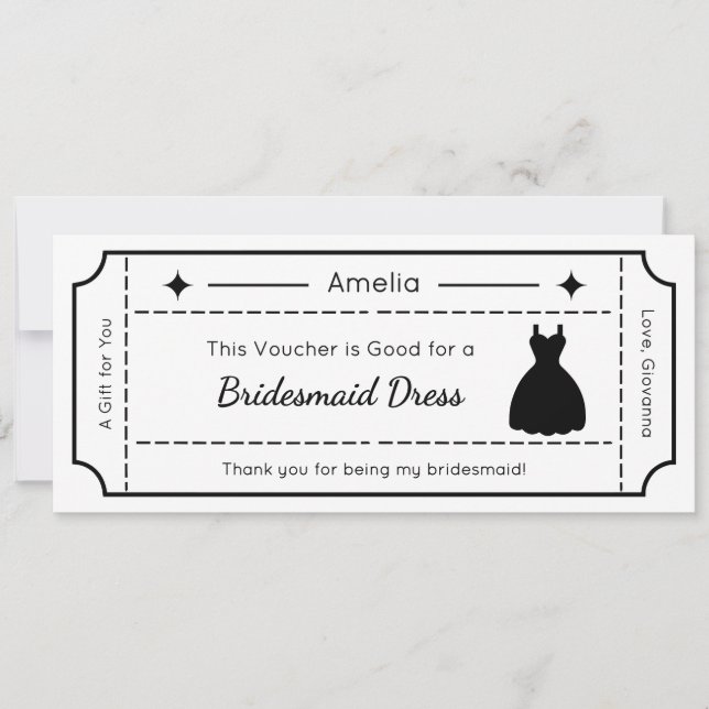 Voucher de Presente, Cartão de Bilhete de Presente (Frente)