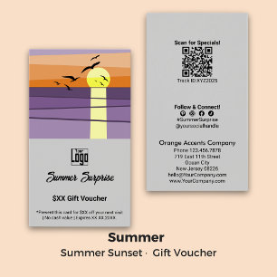 Voucher de Presente com Formato de Retrato Sunset