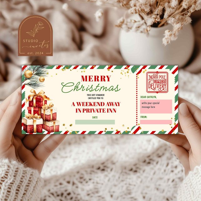 Voucher de Presente de Fim de Semana de Natal (Criador carregado)