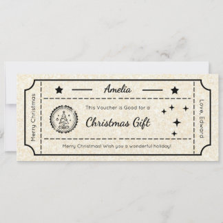Voucher de Presente de Natal, Cartão de Felicitaçõ