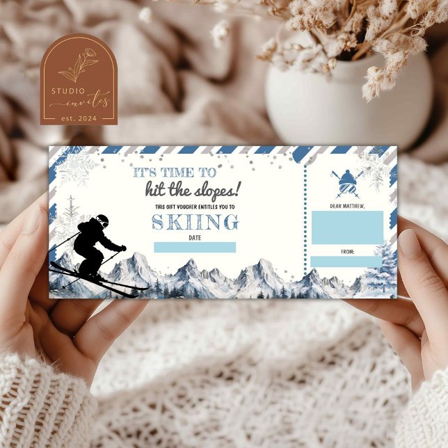 Voucher de Presente de Natal para Esqui (Criador carregado)