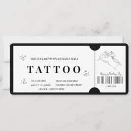 Voucher de Tatuagem Minimalista Ousada convite