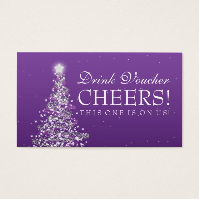 Voucher Roxo De Casamento De Natal (Frente)