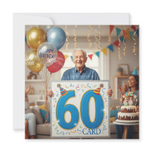 Vovô 60 engraçado com cartões de aniversário Giant