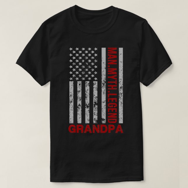 Vovô americano Flag Man Myend Pullover (Frente do Design)