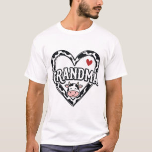 Vovó Coração de Vaca Camisa Vintage Farmhouse Desi