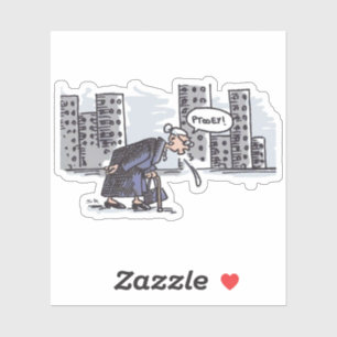 Vovó cuspindo! adesivo de contorno