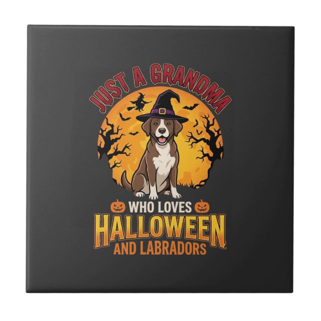 Vovó de Halloween Labrador Design de Cachorro_1 (Frente)